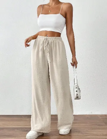Pantaloni SHEIN, crem