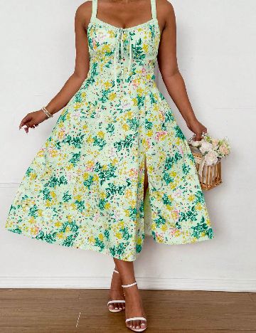 Rochie medie SHEIN CURVE, verde