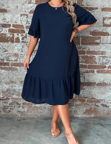 Rochie medie SHEIN CURVE, bleumarin