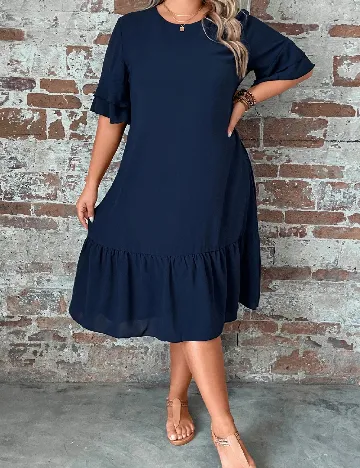 Rochie medie SHEIN CURVE, bleumarin
