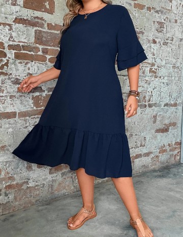 Rochie medie SHEIN CURVE, bleumarin