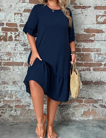 Rochie medie SHEIN CURVE, bleumarin