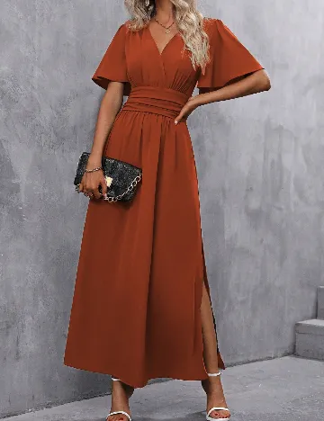 Rochie lunga SHEIN, caramiziu