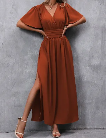 Rochie lunga SHEIN, caramiziu