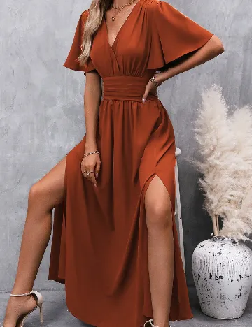 Rochie lunga SHEIN, caramiziu