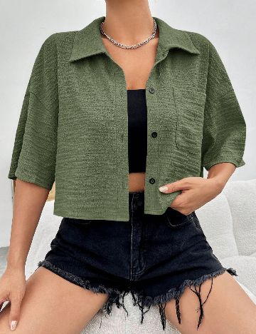 Camasa SHEIN, verde