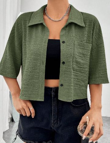 Camasa SHEIN, verde