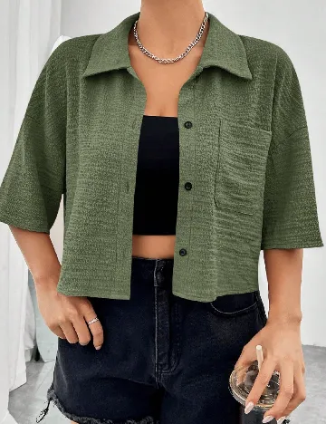 Camasa SHEIN, verde