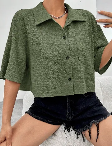 Camasa SHEIN, verde