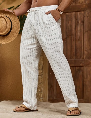 Pantaloni SHEIN, alb