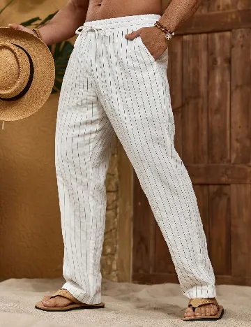 Pantaloni SHEIN, alb
