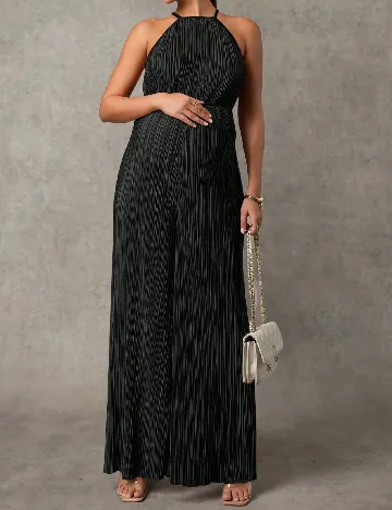Salopeta SHEIN Maternity, negru