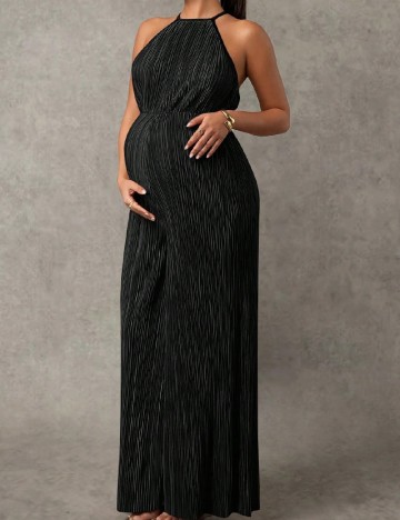 Salopeta SHEIN Maternity, negru