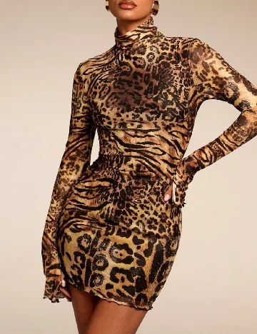 Rochie scurta SHEIN, animal print