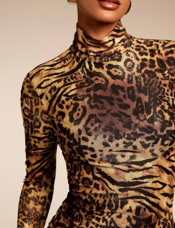 Rochie scurta SHEIN, animal print