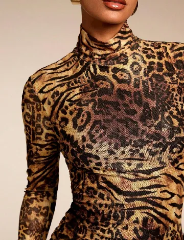 Rochie scurta SHEIN, animal print