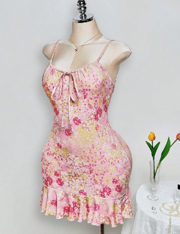 Rochie scurta SHEIN CURVE, floral