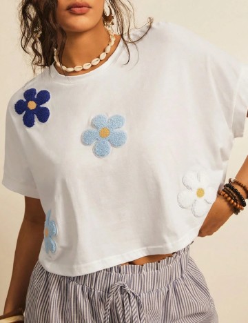 Top SHEIN CURVE, alb
