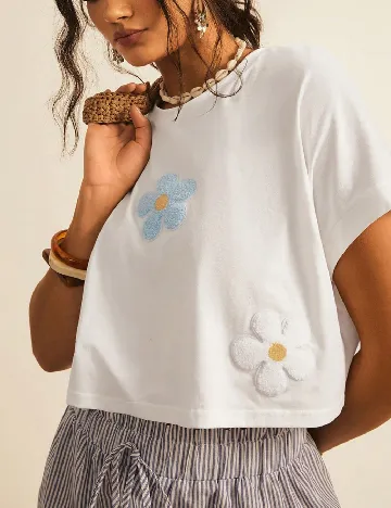 Top SHEIN CURVE, alb