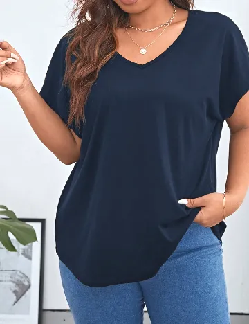 Tricou SHEIN CURVE, bleumarin
