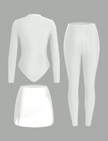 Costum de baie SHEIN, alb