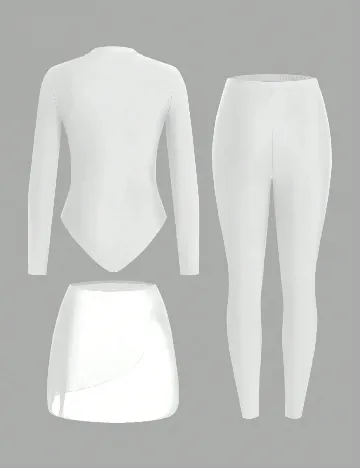Costum de baie SHEIN, alb