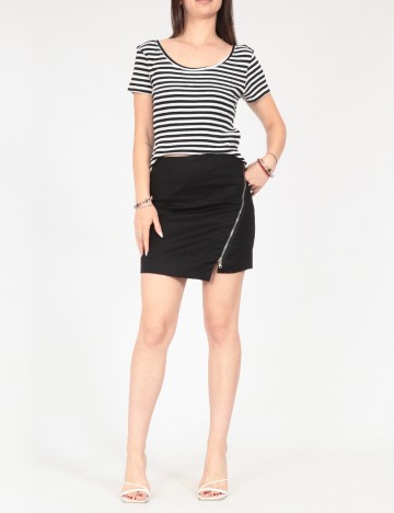 Bluza Pull&Bear, alb/negru