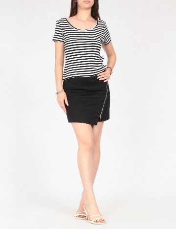 Bluza Pull&Bear, alb/negru