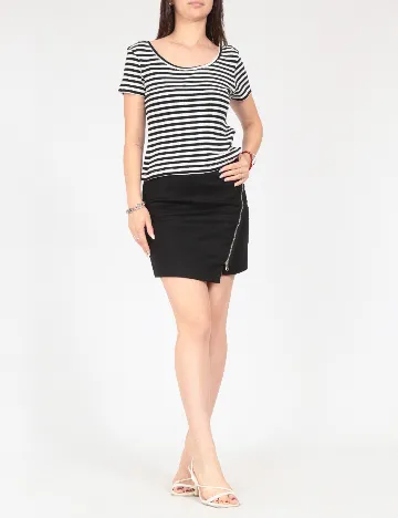 Bluza Pull&Bear, alb/negru