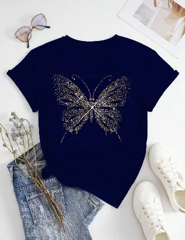 Tricou SHEIN, bleumarin