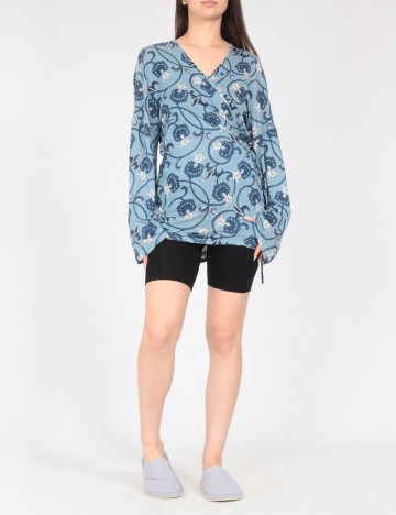 Bluza de pijama Tezenis, albastru