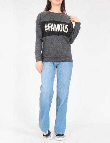 Bluza Oversize Tezenis, gri inchis