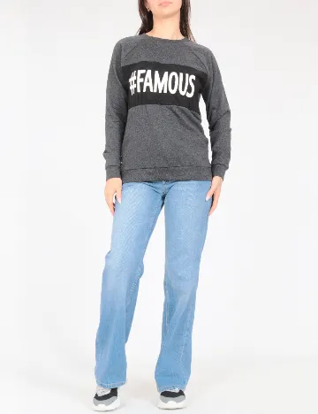 Bluza Oversize Tezenis, gri inchis
