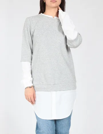 Bluza Tezenis, gri/alb