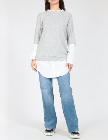 Bluza Tezenis, gri/alb
