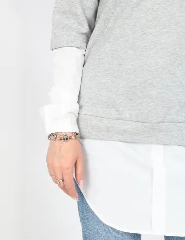 Bluza Tezenis, gri/alb