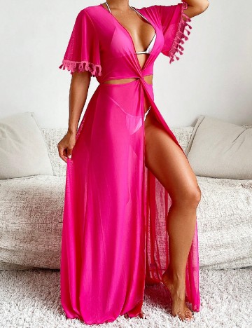 Rochie de plaja SHEIN, roz