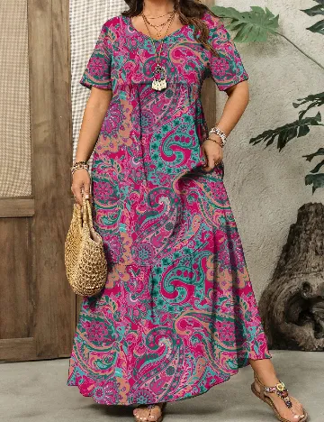 Rochie lunga SHEIN CURVE, mix culori