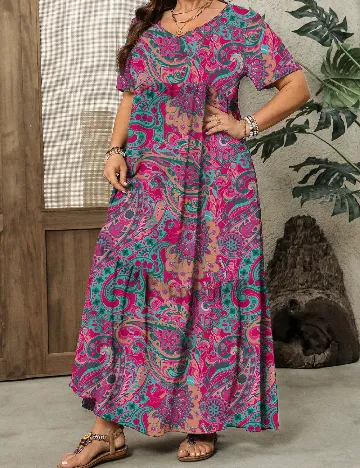 Rochie lunga SHEIN CURVE, mix culori