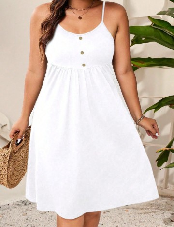 Rochie medie SHEIN CURVE, alb