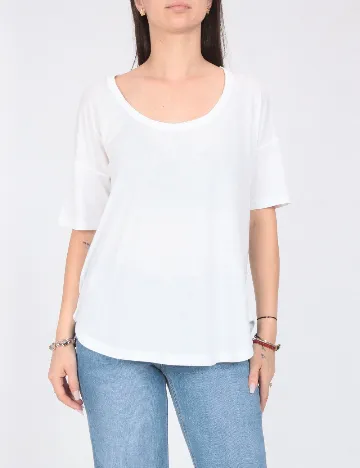 Tricou Oversize Pull&Bear, alb