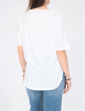 Tricou Oversize Pull&Bear, alb