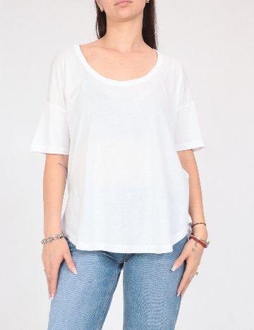 Tricou Oversize Pull&Bear, alb