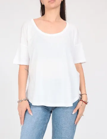 Tricou Oversize Pull&Bear, alb