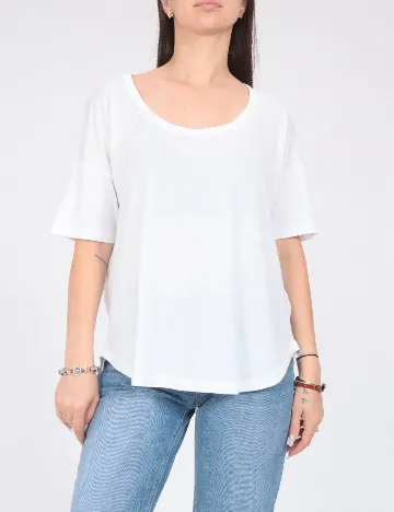 Tricou Oversize Pull&Bear, alb