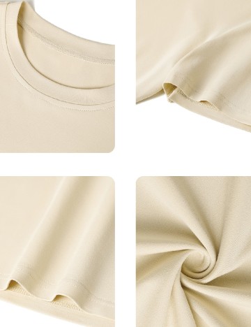 Tricou Oversize SHEIN, crem