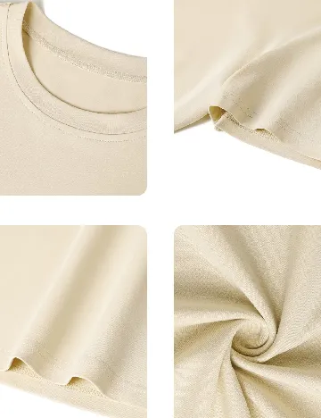 Tricou Oversize SHEIN, crem