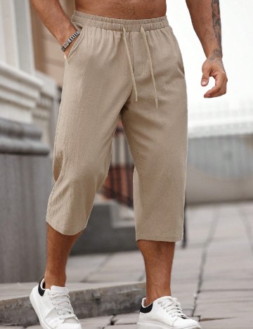 Pantaloni trei sferturi SHEIN, maro