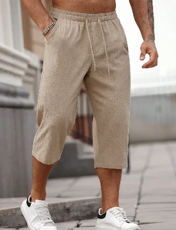 Pantaloni trei sferturi SHEIN, maro