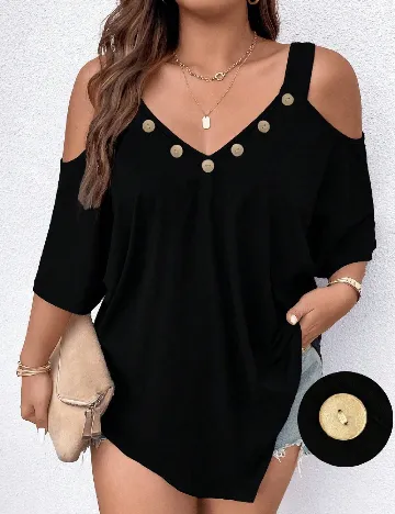 Bluza SHEIN CURVE, negru